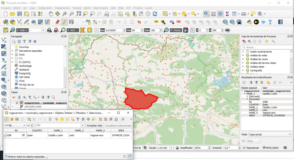 Cómo calcular el área 3D con QGIS