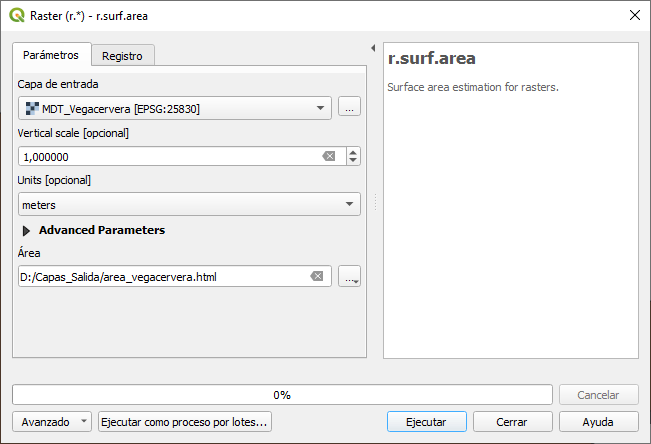 Cómo calcular el área 3D con QGIS