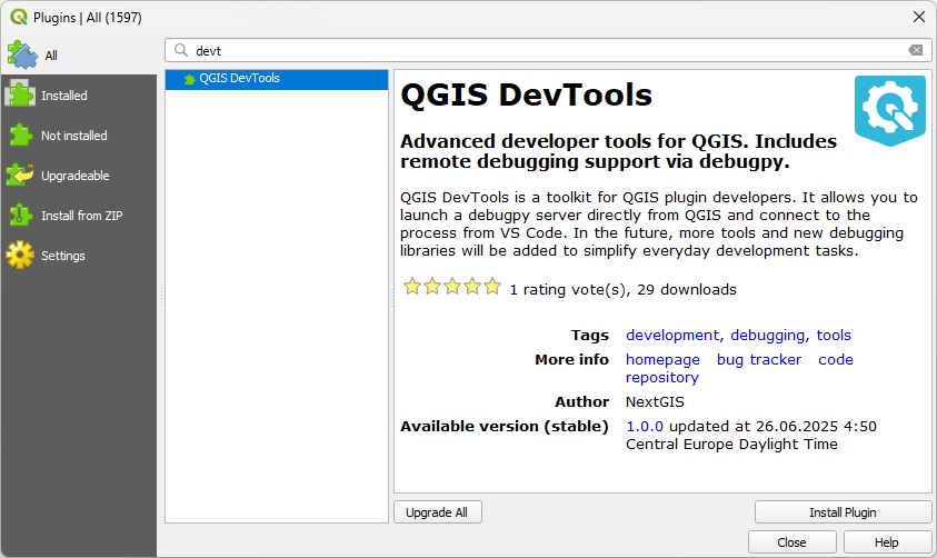 Desarrollar plugins de QGIS