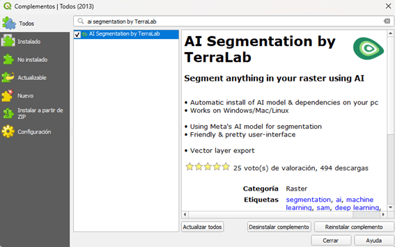 Instalación AI Segmentation by Terralab
