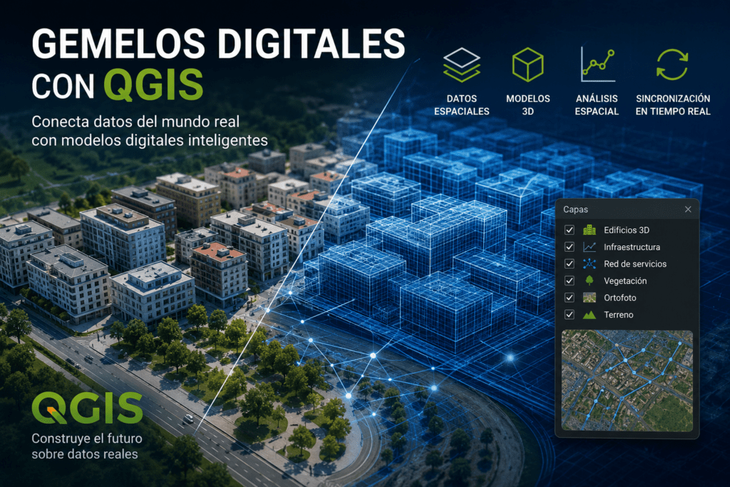 gemelos digitales en QGIS