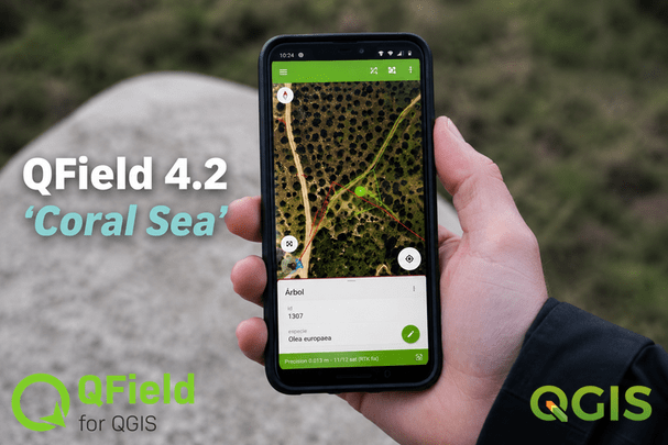 Blog - MappingGIS - QField 4.2 «Coral Sea»: captura datos con precisión subcentimétrica